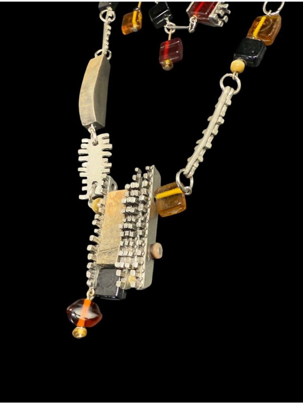 Anne-Marie Chagnon Jewelry Set Bracelet And Necklace Brutalist Mid Century - Picture 7 of 8